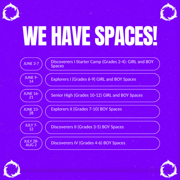 Camp Trinity Has Spaces!